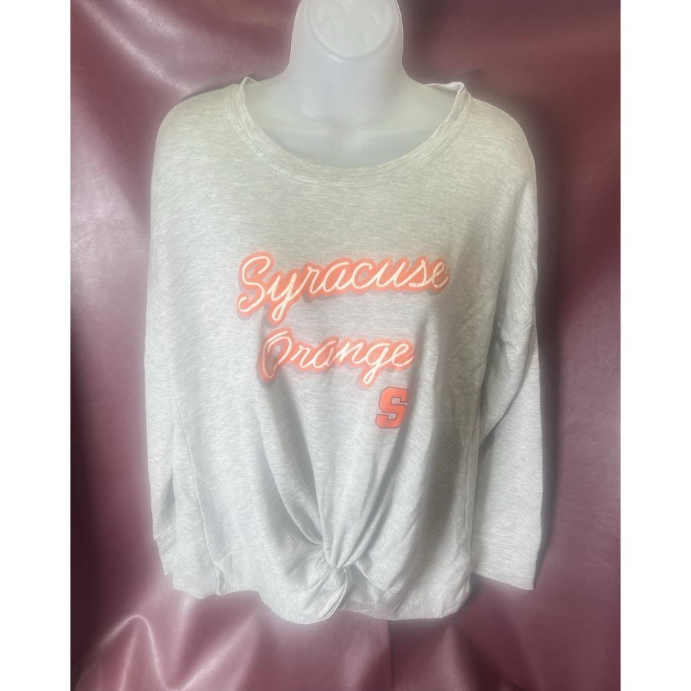 NCAA - Syracuse University Orange Woman's Smallβ (4-6) Gray Tied Bottom T-shirt